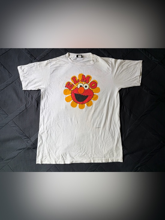 Changes Other - Vintage Sesame Street Elmo Flower Graphic T Shirt White Size Large Y2K Tee